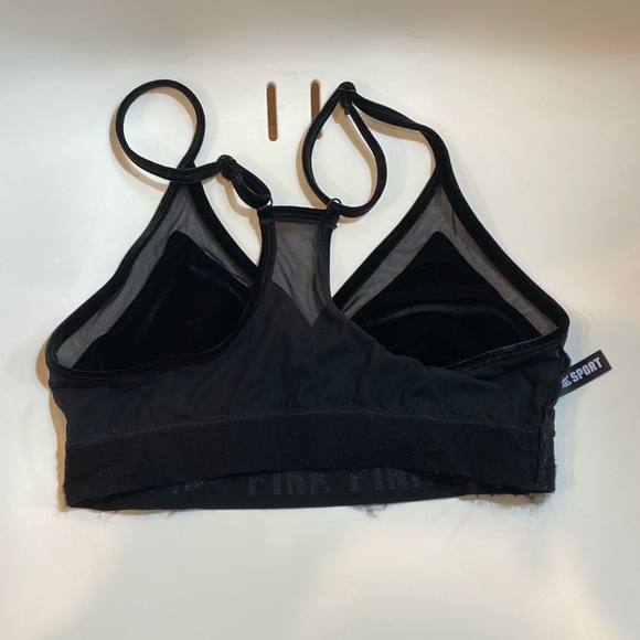 VS Pink Sport Velvet and Mesh Sports Bra - Picture 4 of 4